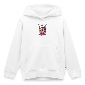 Lustiger Teufel mit Fledermaus - Kinder Premium Organic Hoodie - Weiß - Vorne - AI Model Kid Female (0cm)