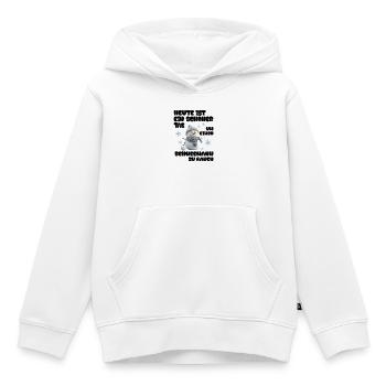 Schneemann Zeit - Snowman Time - Kinder Premium Organic Hoodie - Weiß - Vorne - AI Model Kid Female (0cm)
