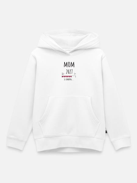 Pregnancy Announcement – Mama 2027 Geschenk - Kinder Premium Organic Hoodie - Weiß
