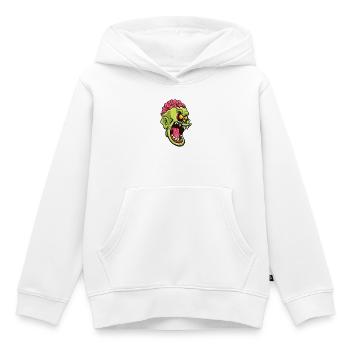 Wütender Gehirn-Zombiekopf - Kinder Premium Organic Hoodie - Weiß - Vorne - AI Model Kid Female (0cm)