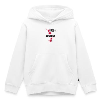 Stolzer Blutspender Blut Spende Geschenk Medizin - Kinder Premium Organic Hoodie - Weiß - Vorne - AI Model Kid Female (0cm)