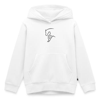 6061912 121501634 sliding stop - Sweat Premium à capuche enfant bio - blanc - Devant - AI Model Kid Female (0cm)