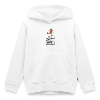 Noël - Sweat Premium à capuche enfant bio - blanc - Devant - AI Model Kid Female (0cm)