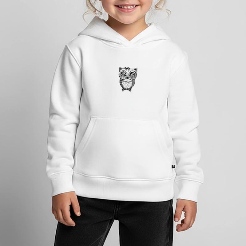 Patchwork Eule Kinder Premium Organic Hoodie