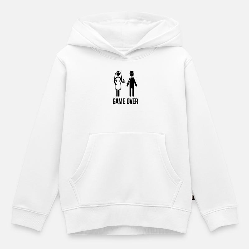 enterrement de vie de garçon - Sweat Premium à capuche enfant bio - blanc
