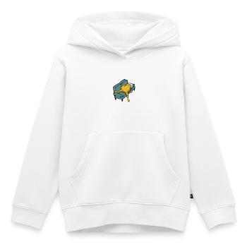 Lazy potato sleeping - Sweat Premium à capuche enfant bio - blanc - Devant - AI Model Kid Female (0cm)