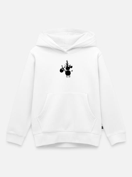 Tierstapel - Kinder Premium Organic Hoodie - Weiß
