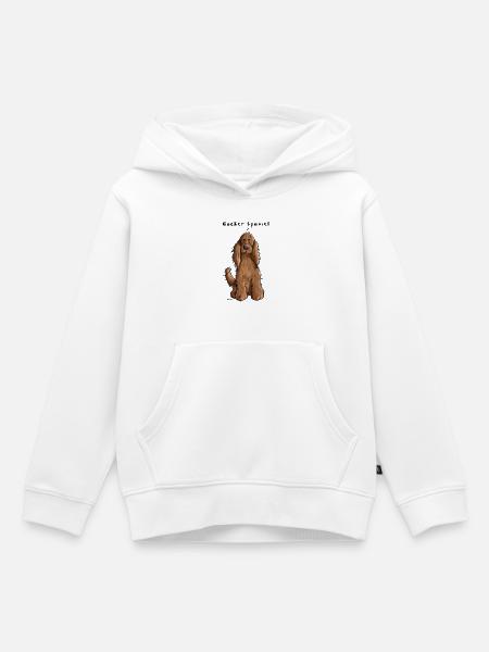 Funny Cocker Spaniel - Kids Premium Organic Hoodie - white
