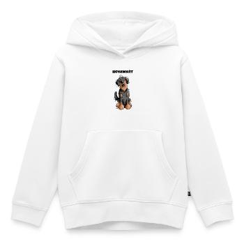 Knuffiger Hovawart - Kinder Premium Organic Hoodie - Weiß - Vorne - AI Model Kid Female (0cm)