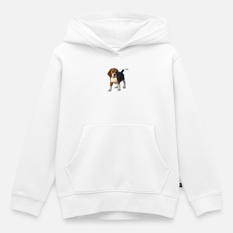 Beagle - Sweat Premium à capuche enfant bio - blanc