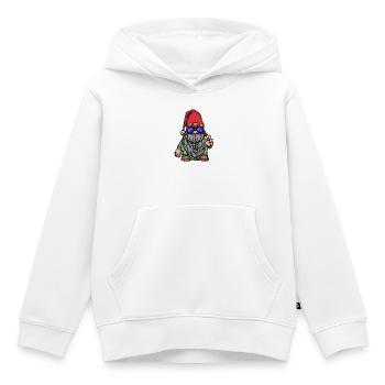 Barbe Barbe Complète Poils Du Visage Barbe Coiffure - Sweat Premium à capuche enfant bio - blanc - Devant - AI Model Kid Female (0cm)