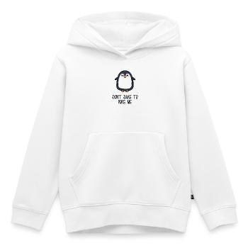 Cool Animal Bird Statement Pingouin Pôle Sud - Sweat Premium à capuche enfant bio - blanc - Devant - AI Model Kid Female (0cm)