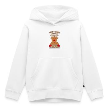 Rentier Backen Spruch Auf die Plätzchen fertig los - Kinder Premium Organic Hoodie - Weiß - Vorne - AI Model Kid Female (0cm)