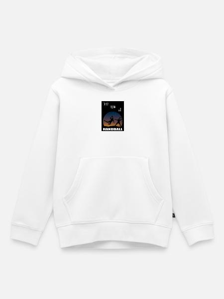 Ich werde bei Handball sein - Kinder Premium Organic Hoodie - Weiß