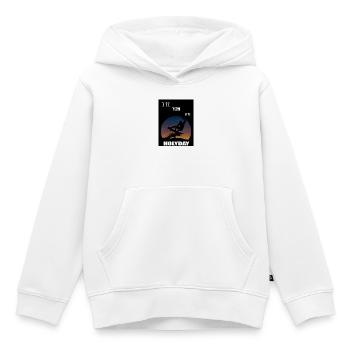 I will be on vacation - Kids Premium Organic Hoodie - white - Front - AI Model Kid Female (0cm)