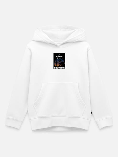 Ich werde schießen - Kinder Premium Organic Hoodie - Weiß