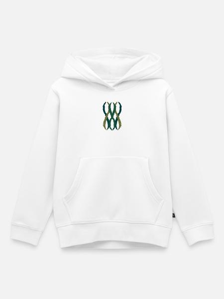 wave Art 03 - Kinder Premium Organic Hoodie - Weiß