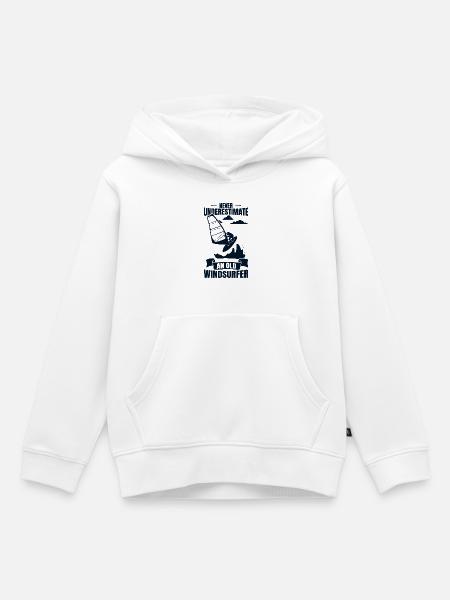 Windsurfender Opa - Kinder Premium Organic Hoodie - Weiß