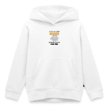 Enfant Annonce grossesse humour futur grand frère - Sweat Premium à capuche enfant bio - blanc - Devant - AI Model Kid Female (0cm)