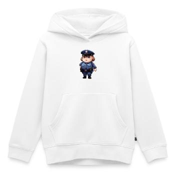 Dicke Polizistin - Kinder Premium Organic Hoodie - Weiß - Vorne - AI Model Kid Female (0cm)