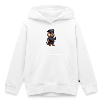 Murmeltier Polizistin - Kinder Premium Organic Hoodie - Weiß - Vorne - AI Model Kid Female (0cm)