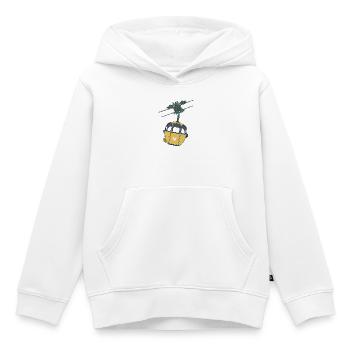 Seilbahn Gondel - Gelb Herz - Kinder Premium Organic Hoodie - Weiß - Vorne - AI Model Kid Female (0cm)
