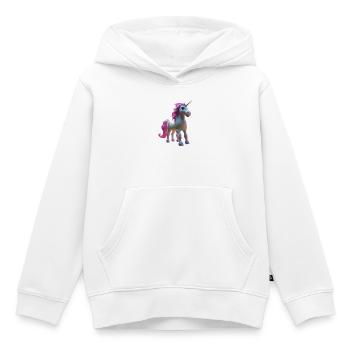 Pastell-Einhornblüte - Kinder Premium Organic Hoodie - Weiß - Vorne - AI Model Kid Female (0cm)
