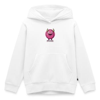 Mit einem Lächeln in die Zukunft ! - Kinder Premium Organic Hoodie - Weiß - Vorne - AI Model Kid Female (0cm)