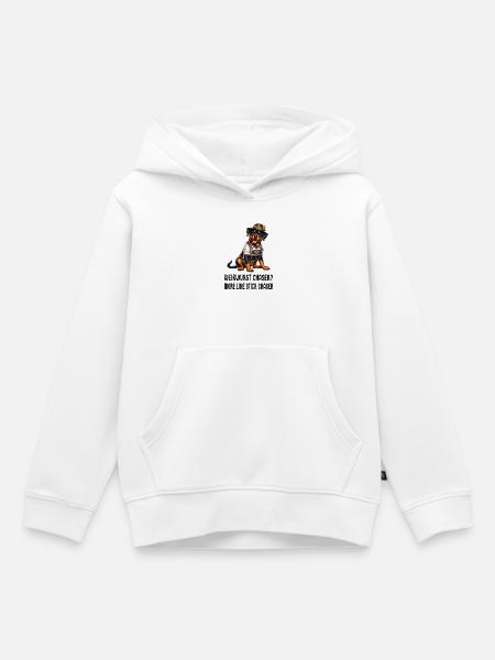 Rottweiler Weißwurst Design - Kinder Premium Organic Hoodie - Weiß
