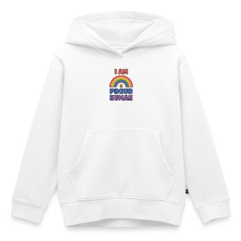 LGBT Pride Month - Ich bin ein stolzer Mensch - Kinder Premium Organic Hoodie - Weiß - Vorne - AI Model Kid Female (0cm)