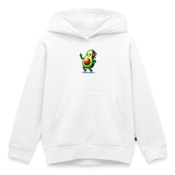 Balle d’avocat - Sweat Premium à capuche enfant bio - blanc - Devant - AI Model Kid Female (0cm)