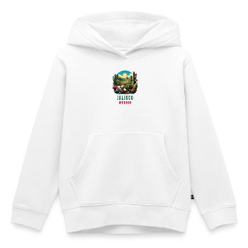 Jalisco Mexico cactus desert design - Kids Premium Organic Hoodie - white - Front - AI Model Kid Female (0cm)