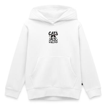 KATZEN: DIE ORIGINAL-WECKER - Kinder Premium Organic Hoodie - Weiß - Vorne - AI Model Kid Female (0cm)