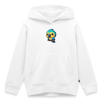 Perroquet - Sweat Premium à capuche enfant bio - blanc - Devant - AI Model Kid Female (0cm)