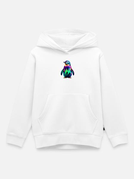 Pinguin - Kinder Premium Organic Hoodie - Weiß