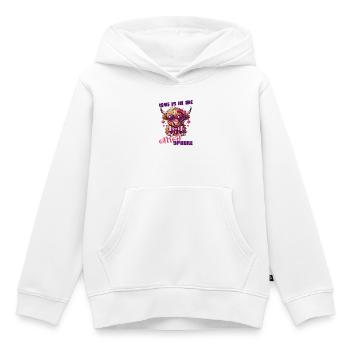 Love Is in the Moosphere Süßes Highland Cow Design - Kinder Premium Organic Hoodie - Weiß - Vorne - AI Model Kid Female (0cm)