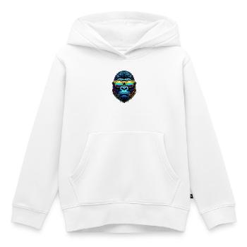 Gorilla - Kinder Premium Organic Hoodie - Weiß - Vorne - AI Model Kid Female (0cm)