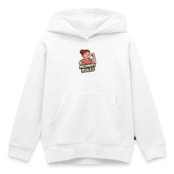 Mommy Rules - Kinder Premium Organic Hoodie - Weiß - Vorne - AI Model Kid Female (0cm)