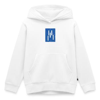 Abstrakte Vertikale Linien Komposition - Kinder Premium Organic Hoodie - Weiß - Vorne - AI Model Kid Female (0cm)