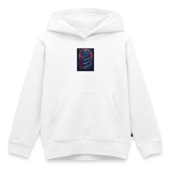 Appareil de musique électronique futuriste - Sweat Premium à capuche enfant bio - blanc - Devant - AI Model Kid Female (0cm)