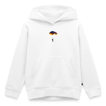 Parachute - Sweat Premium à capuche enfant bio - blanc - Devant - AI Model Kid Female (0cm)