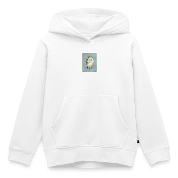 Adorable ghost coming out of the wall - Kids Premium Organic Hoodie - white - Front - AI Model Kid Female (0cm)