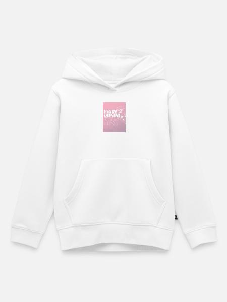 Frangipani Plus Mera Blumenmuster - Kinder Premium Organic Hoodie - Weiß