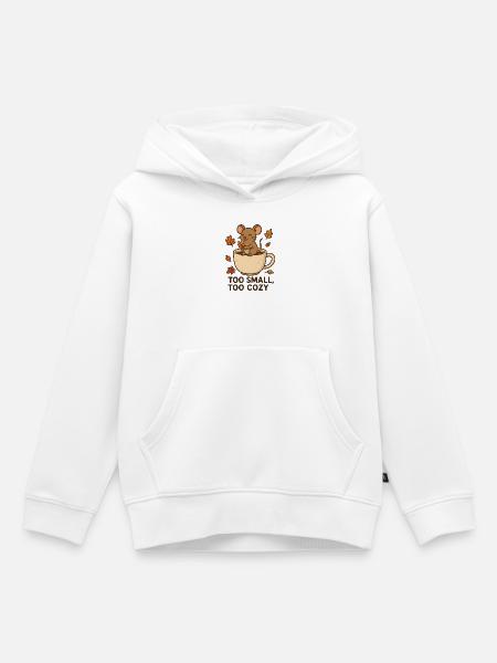 Kuscheliges Mäuseritual im Herbst - Kinder Premium Organic Hoodie - Weiß
