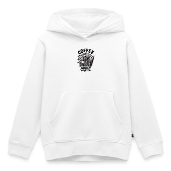 Kaffee bis zum Tod - Kinder Premium Organic Hoodie - Weiß - Vorne - AI Model Kid Female (0cm)