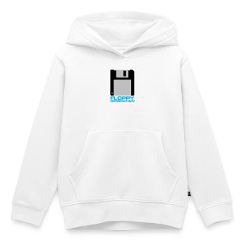 Floppy Generation 3.5 - Kids Premium Organic Hoodie - white - Front - AI Model Kid Female (0cm)
