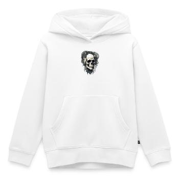 Skull - Kinder Premium Organic Hoodie - Weiß - Vorne - AI Model Kid Female (0cm)