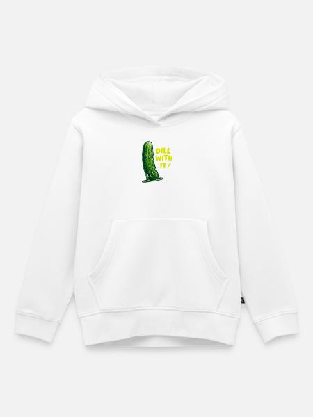 Dill Rebel Pickle DAZU - Kinder Premium Organic Hoodie - Weiß