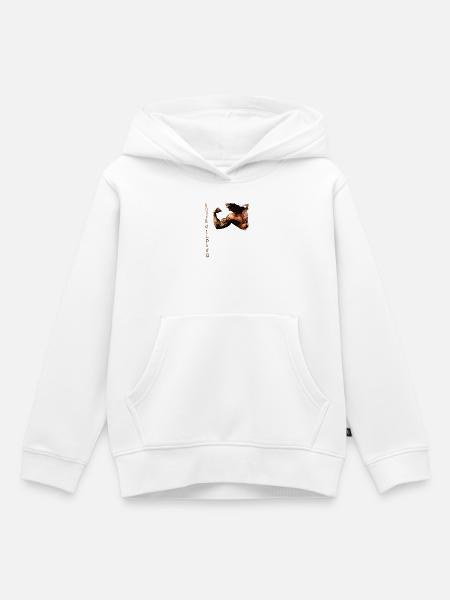 Muskelarm Kraftdesign - Kinder Premium Organic Hoodie - Weiß
