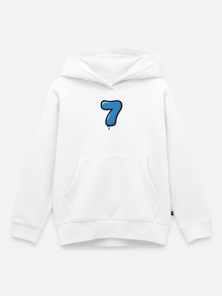 Blauer Ballon Die Sieben - Kinder Premium Organic Hoodie - Weiß